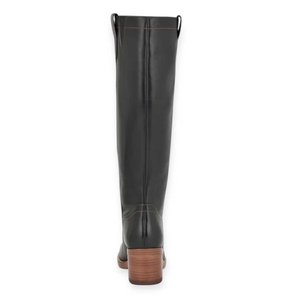 NINE WEST HECEE BLACK LEATHER KNEE-HIGH BOOTS VINTAGE CAMPUS STYLE **NIB** - Picture 12 of 16